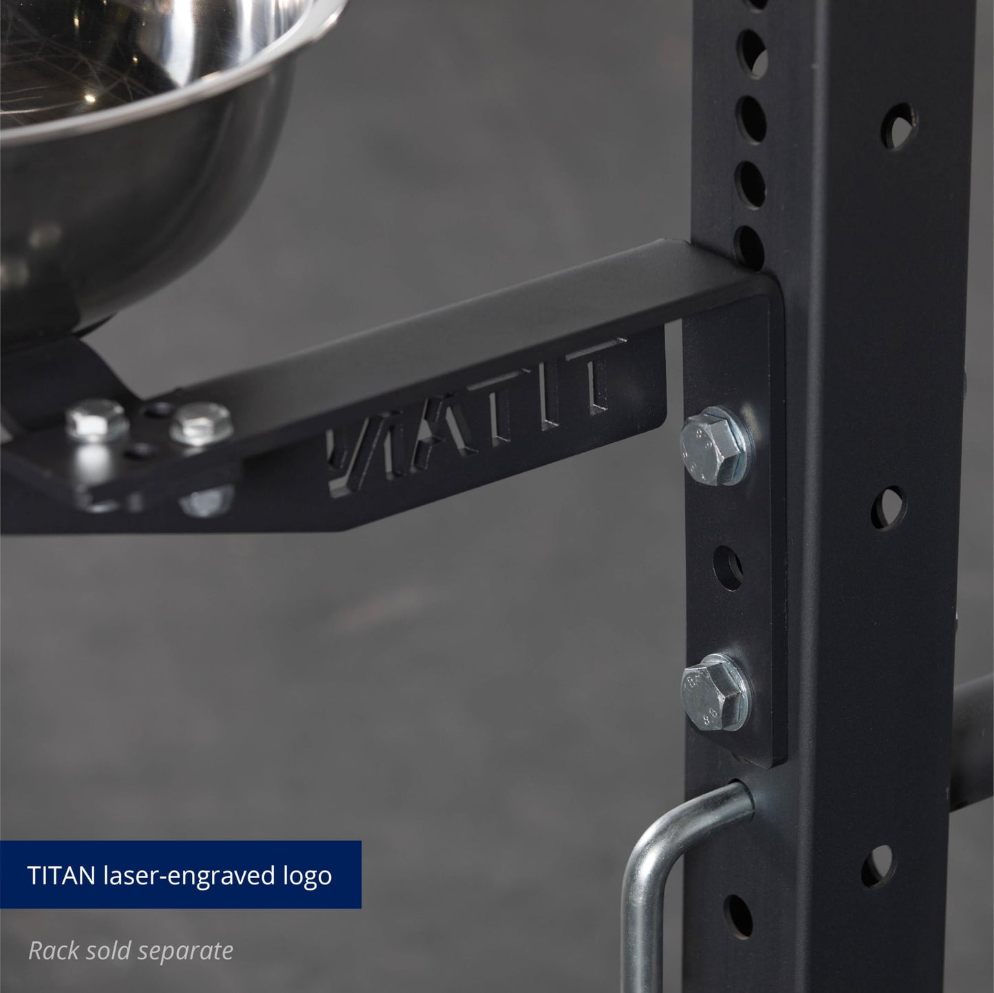 Titan Mounted Rack-Mounted Chalk Bowl Fits T-3 or X-3 Series Power Racks, 14" Stainless Steel Bowl