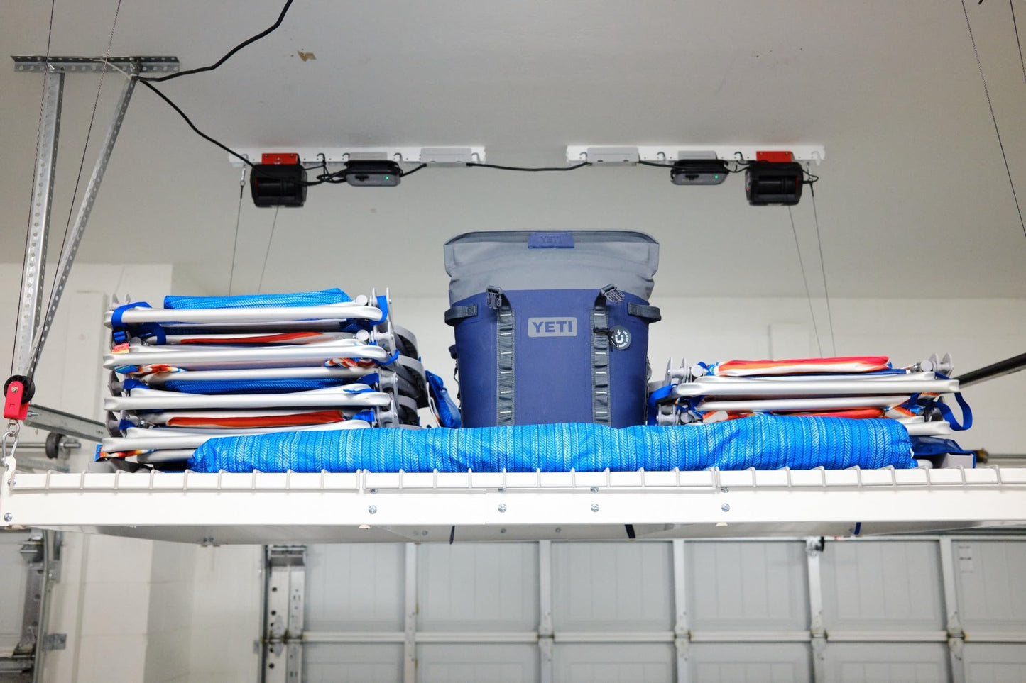 DURA-LIFT Elevate 4x6 Motorized Overhead Storage Lift for Garage Ceiling, Electric Storage Rack with Bluetooth App Control