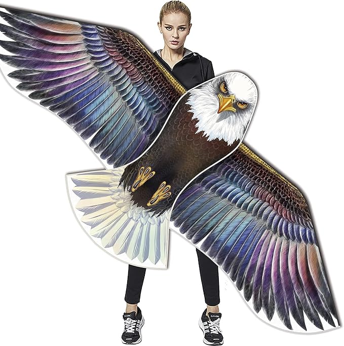 HONBO Eagle Kites for Adults and Kids,Easy to Fly for Beach Trip, Outdoor Activities-Wingspan 73”-200ft Line with Swivel-Bonus Durable Polyester Bag