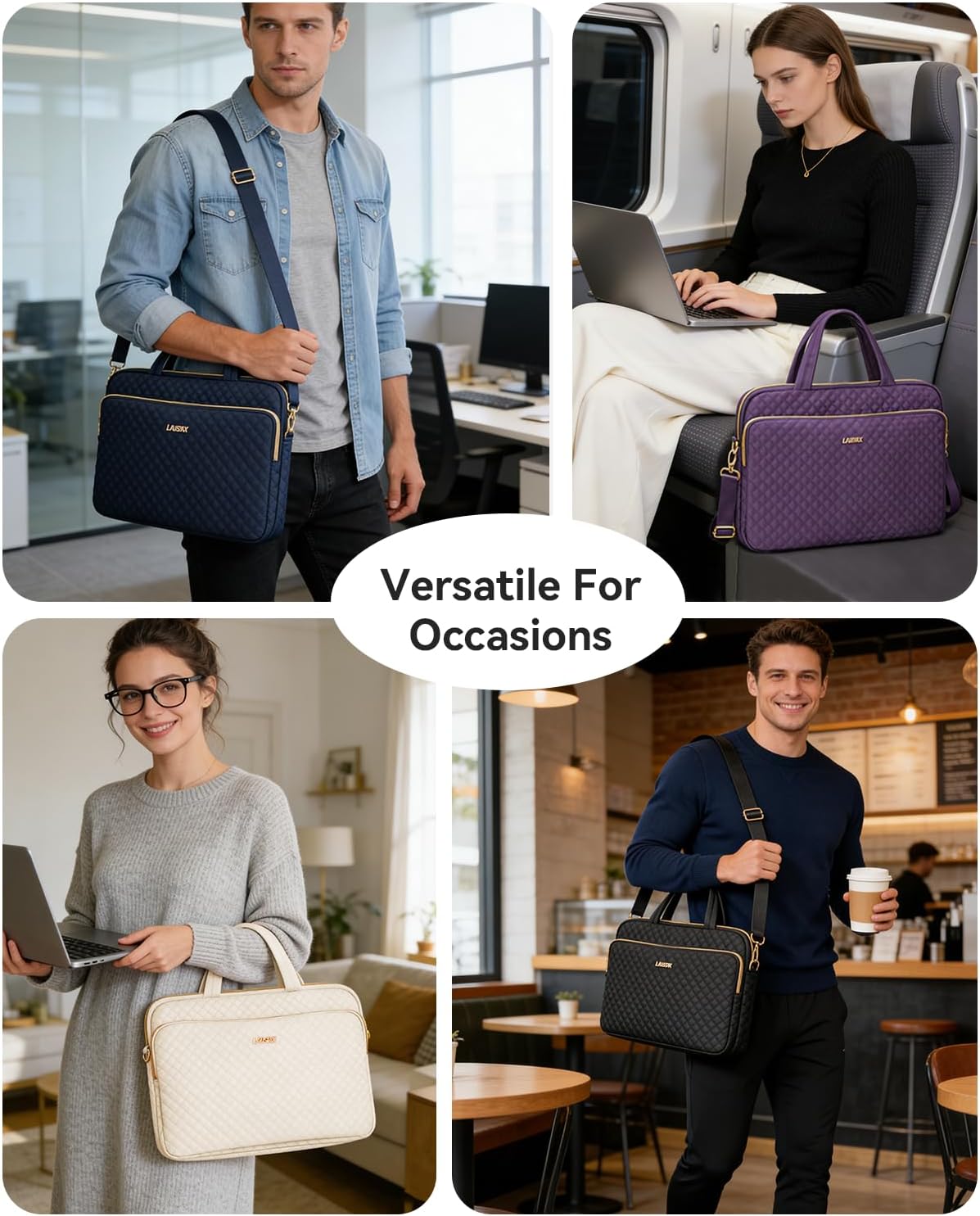 Lausiax 14 Inch Envy/14 M5/Dell Laptop Bag Case for Women Men Compatible with HP Chromebook OmniBook MacBook Pro Pro