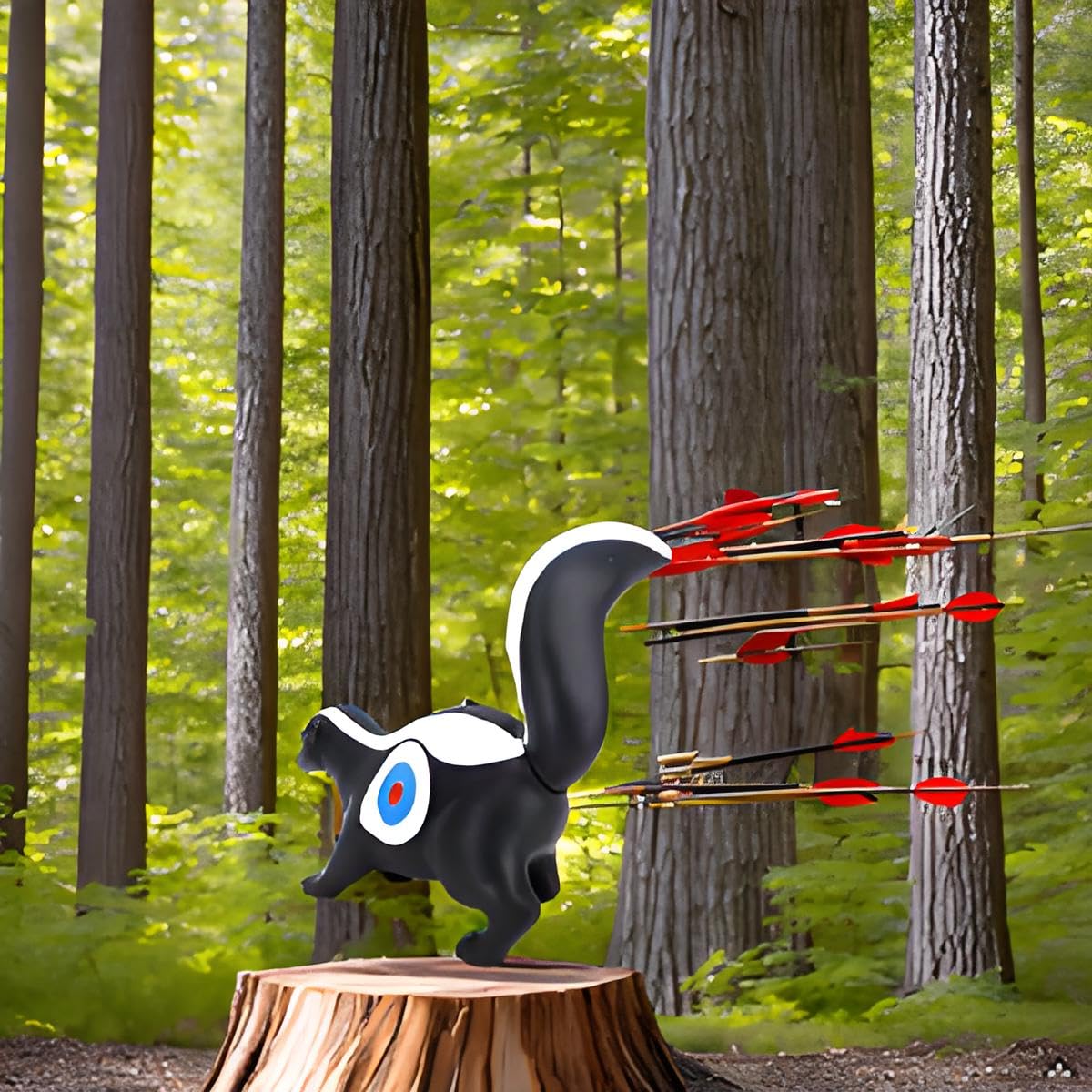 3D Skunk Archery Target - 3D Skunk Targets for Bow Hunting, 3D Skunk Two-Side Cores Shooters Animal for Outdoor Targeting Practice Training, Portable(18.1x6.3x15.7in)