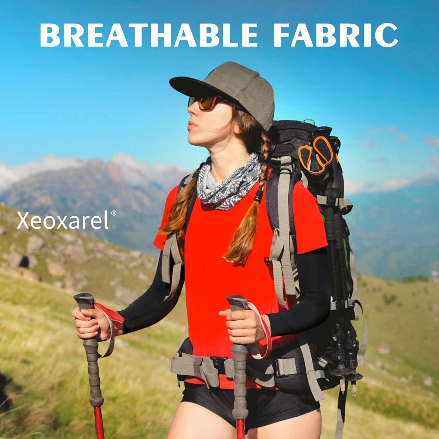 Xeoxarel UV Sun Protection Arm Sleeves - Tattoo Cover Up - UPF 50 Sports Compression Cooling Sleeve for Men & Women Black