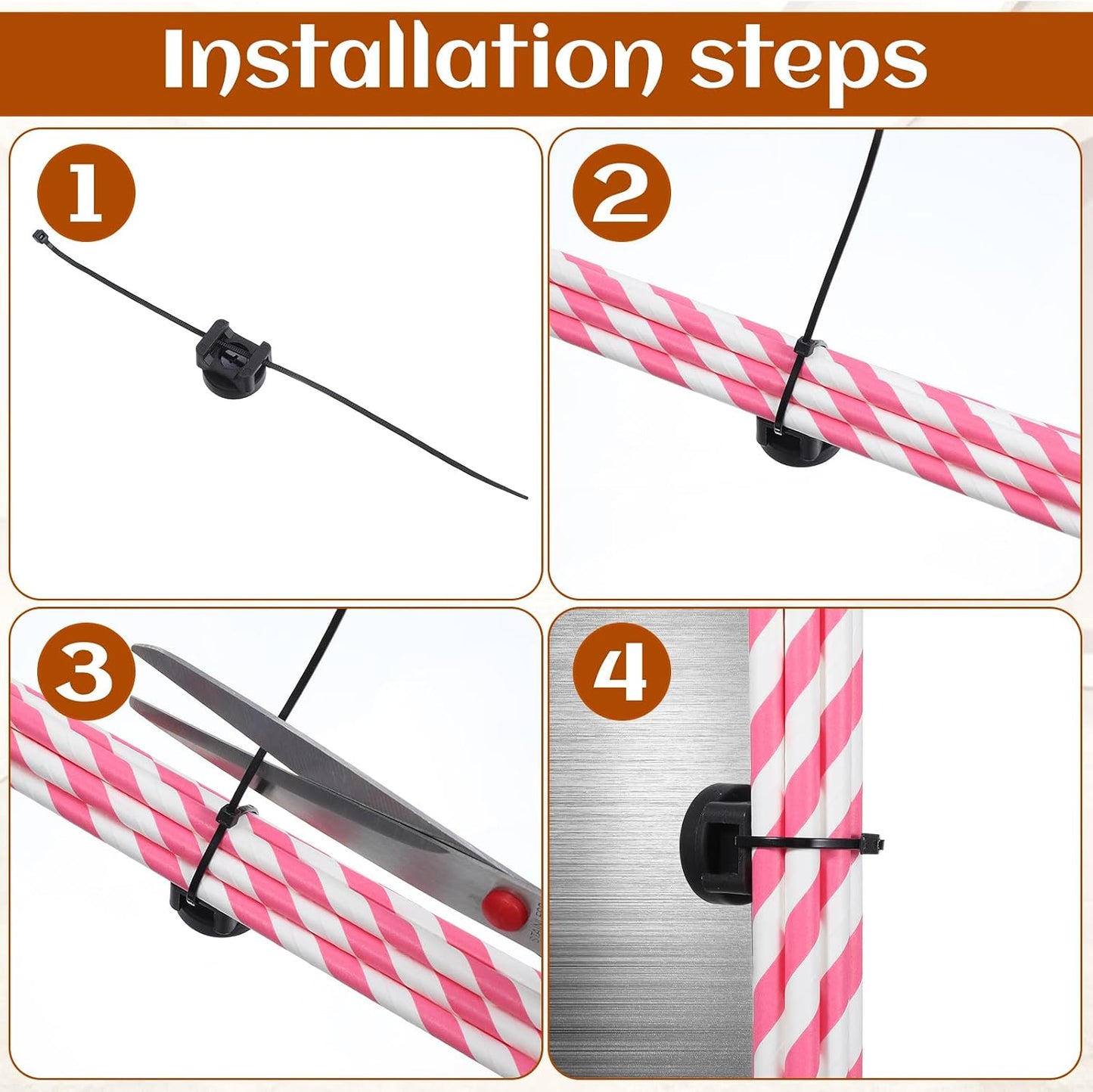 20 Pack Magnetic Zip Tie Mount Heavy Duty Magnetic Cable Zip Tie Base, Tie Mounts, Magnetism Wire Clamps, Magnet Zip