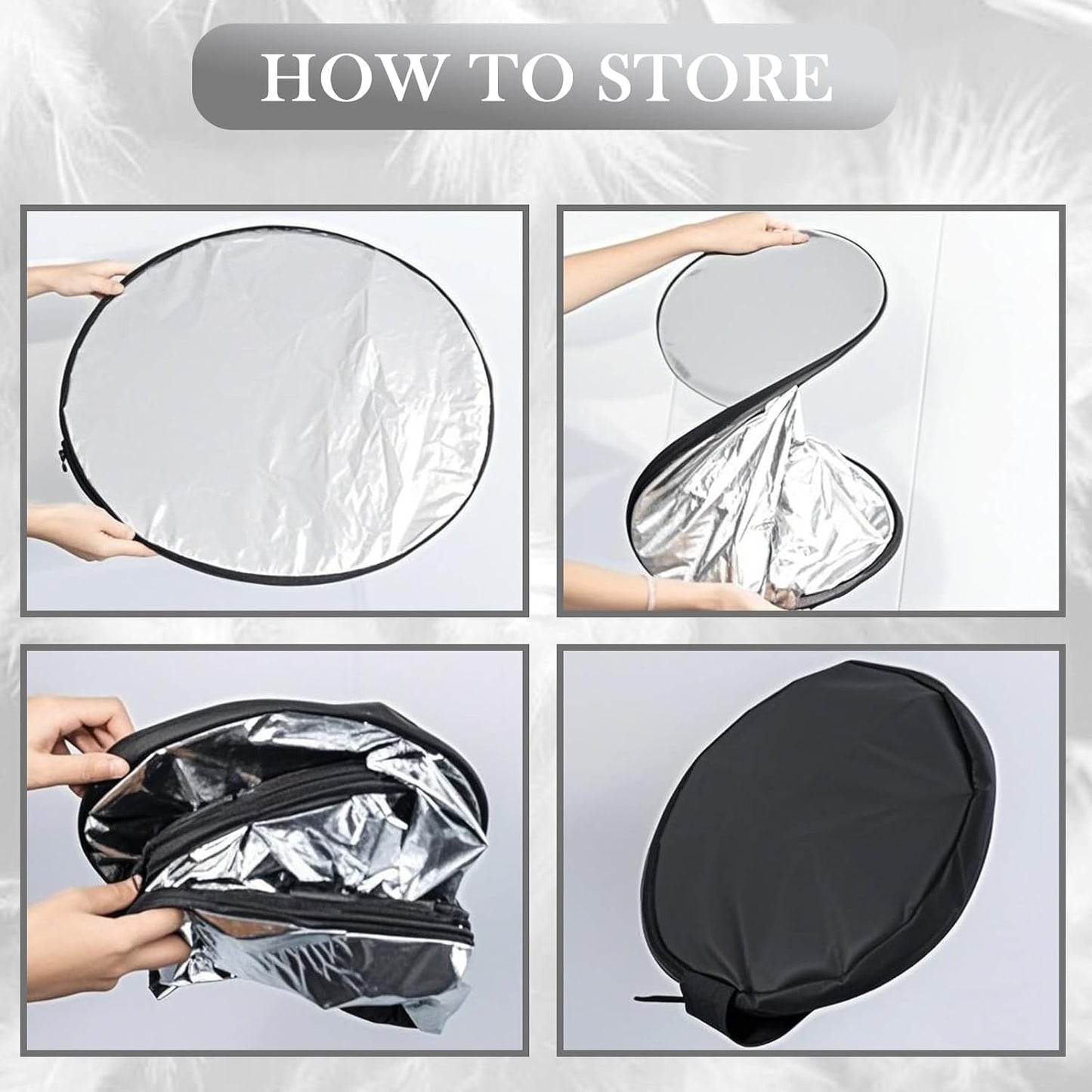 MEIYIFANG 2 1 30cm) in Lighting Reflectors Portable Collapsible Round Light Reflector Water-Resistant Photography