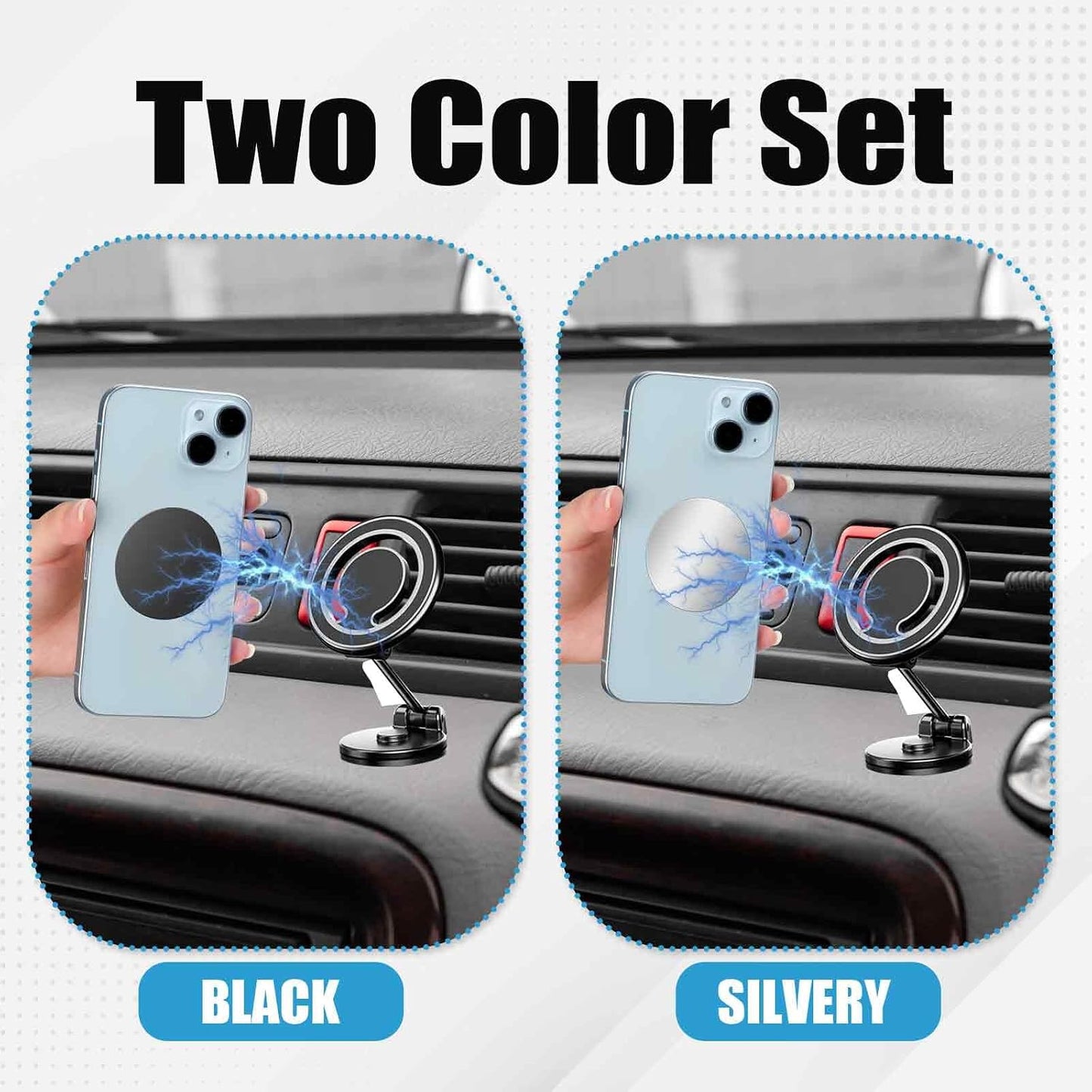 Bewudy 10 Set, Pcs Adhesive Thin Metal Plates (Compatible with Magnetic Mounts), Replacement for Phone Case, Car