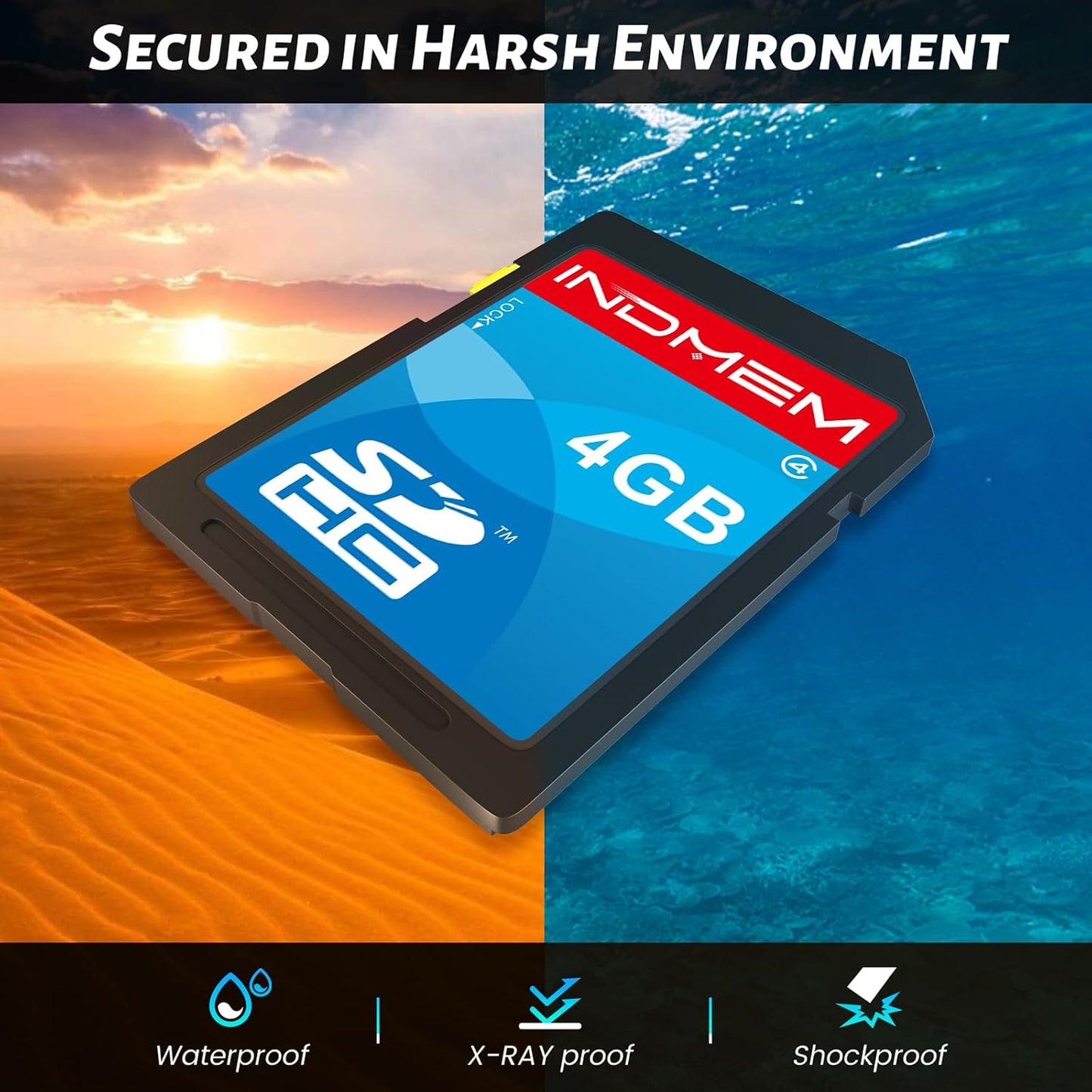 elecacc 4GB 3 Pack, 4 MLC SD Card Class Flash SDHC Memory Cards Stanard Secure Digital Cards Camera Cards