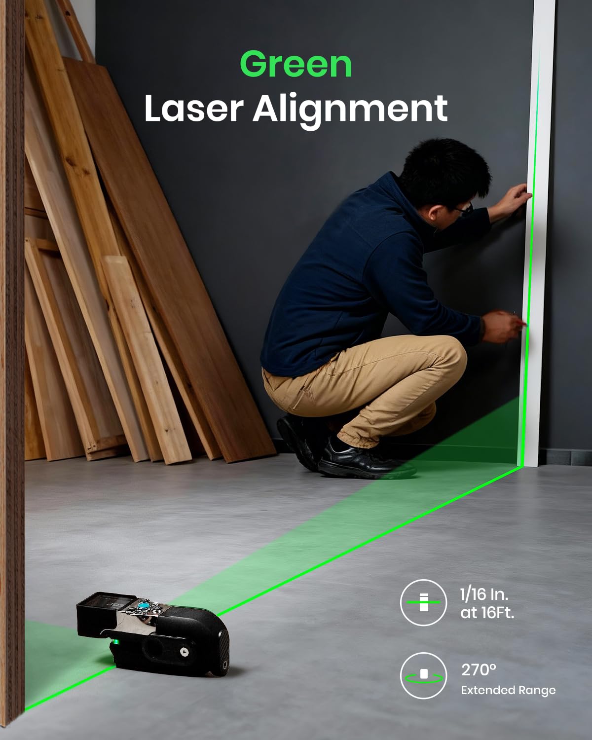 MiLESEEY XTAPE1 Digital Tape Measure with Laser, Fathers Day Dad Gifts 1/32" Accurate Auto Lock Tape Measuring Tool with Green Aligning Laser, Replaceable Tape Modular, P2P, APP Sync, Gift for Men