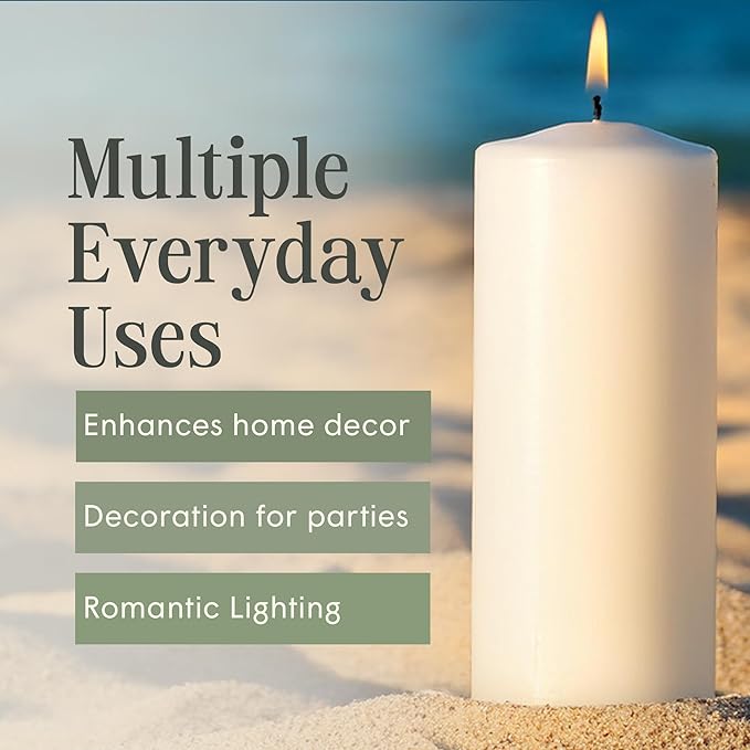 Mister Candle Citronella Candle, Ideal for Indoor & Outdoor Use, 4x8 Tall Pillar Candle, Hand Poured, Premium Wax & Dripless, Made in USA, 150 Hour Burn Time