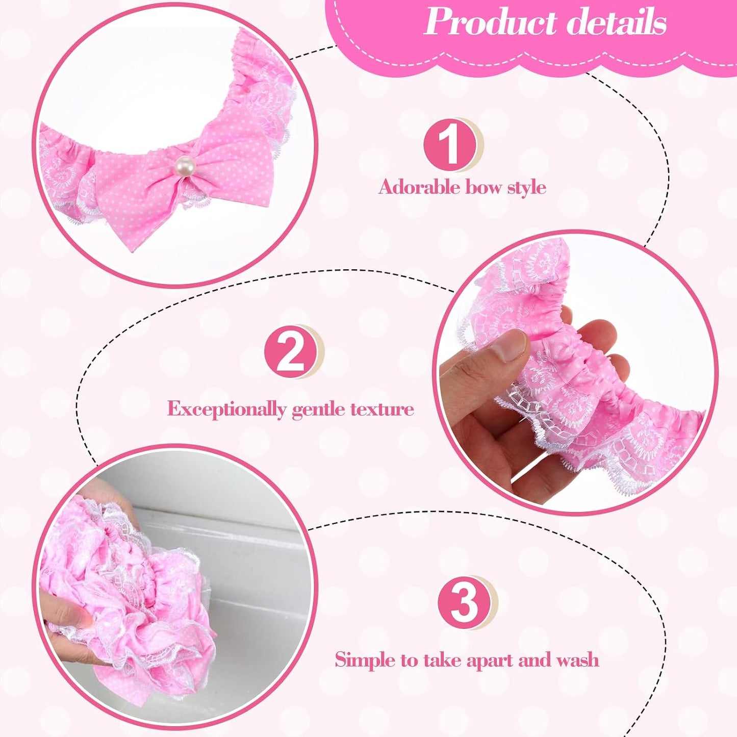 Yuanchu 23"-27" Lovely Computer Monitor Cover, Cute Bow-knot Dust Protector Pink TV Screen Monitor Decoration Dust