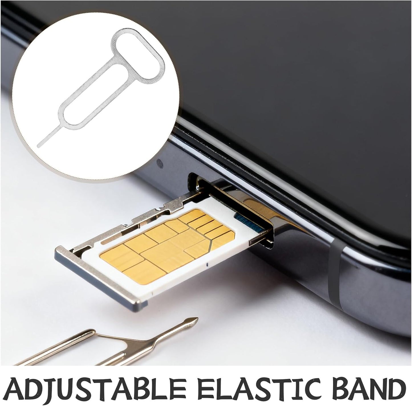 300pcs Kichvoe Sim Card Ejector Tool Mobile Phone Card Pin Remover Universal Sim Pin Needle for Smartphone Tray Removal