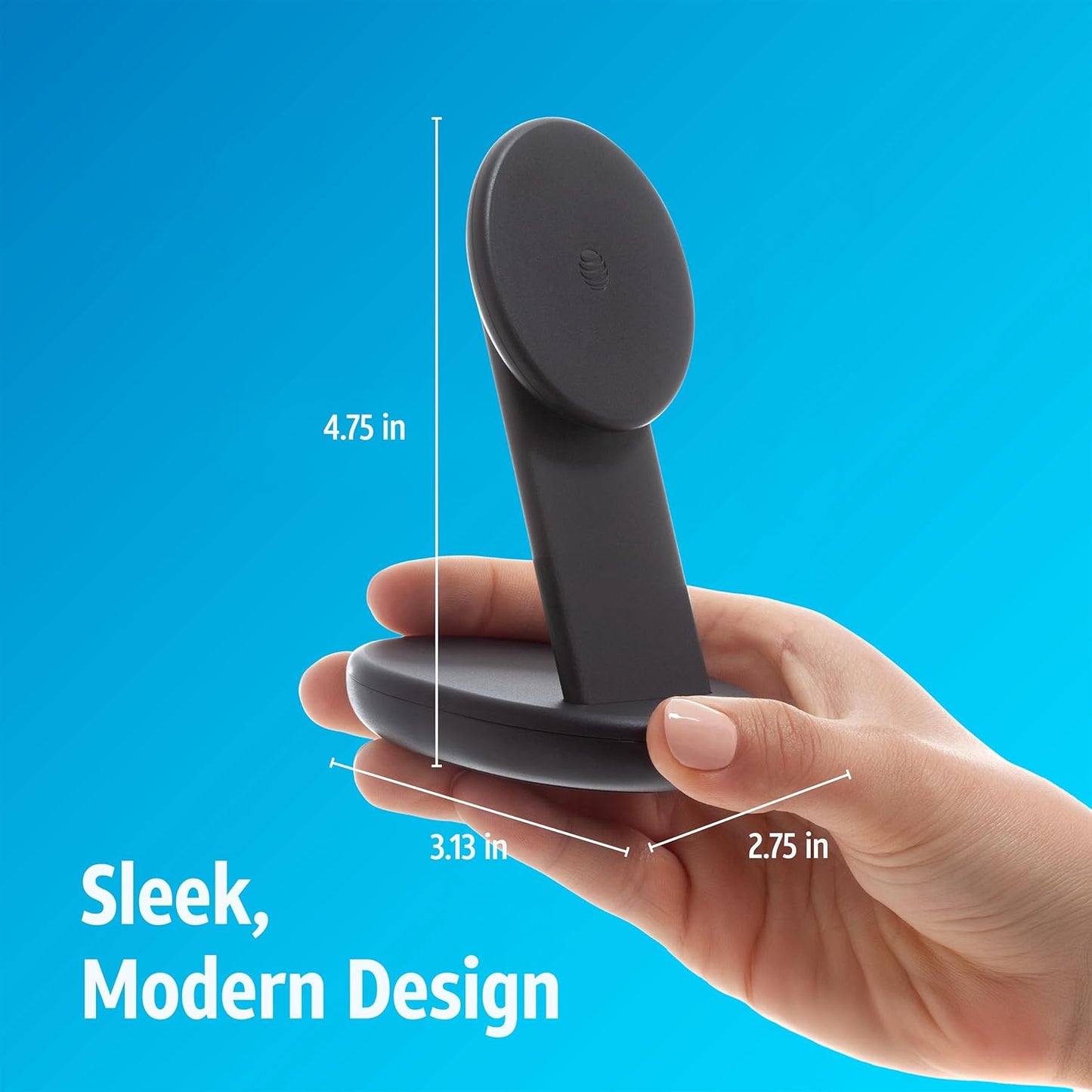 AT&T 15W Wireless Charging Stand USB-C PD Fast Charger with Magnetic Snap-On Alignment, Portrait/Landscape Viewing