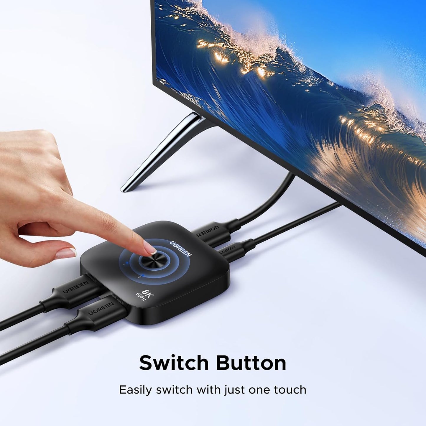 UGREEN 2.1 2 1 8K@60Hz 4K@240Hz 4K@120Hz HDR10+ Dolby 48Gbps 2 PS5 HDMI Switch in Out Ultra HD Supports VRR Atmos HDMI