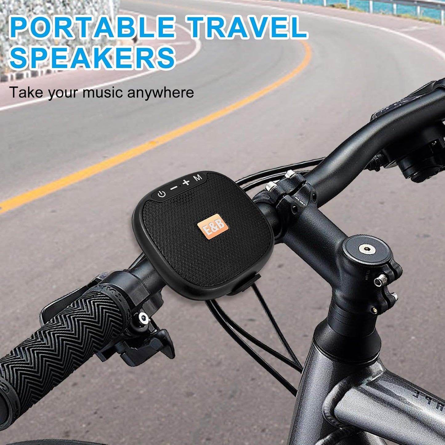 Enbiawit Portable Bluetooth Speaker for Bike, Mini Outdoor Travel Speakers, Wireless Traveling Bicycle Speakers