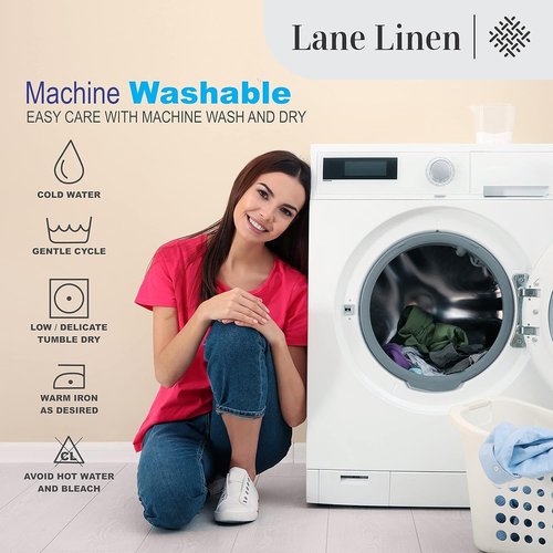 **Lane Linen King Size Blanket - 100% Cotton, Soft & Cozy - Premium Modern Luxury for All Seasons - Tan**