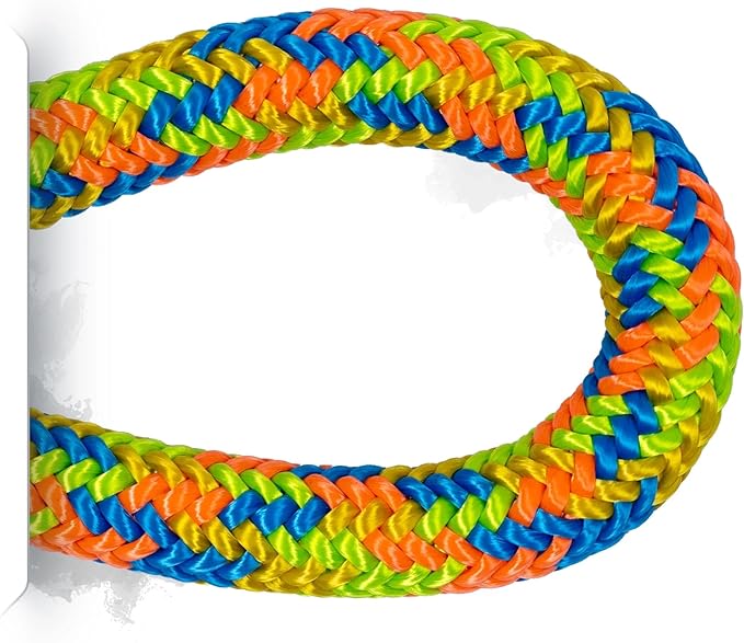 Pelican Rope Arborist Rope 11.8mm x 300Ft High-Strength 24-Strands Static Climbing Rope | 7,000 lb Strength for Tree Climbing, Pulling, Outdoors & Swing | Made in USA - Viper, Plain End