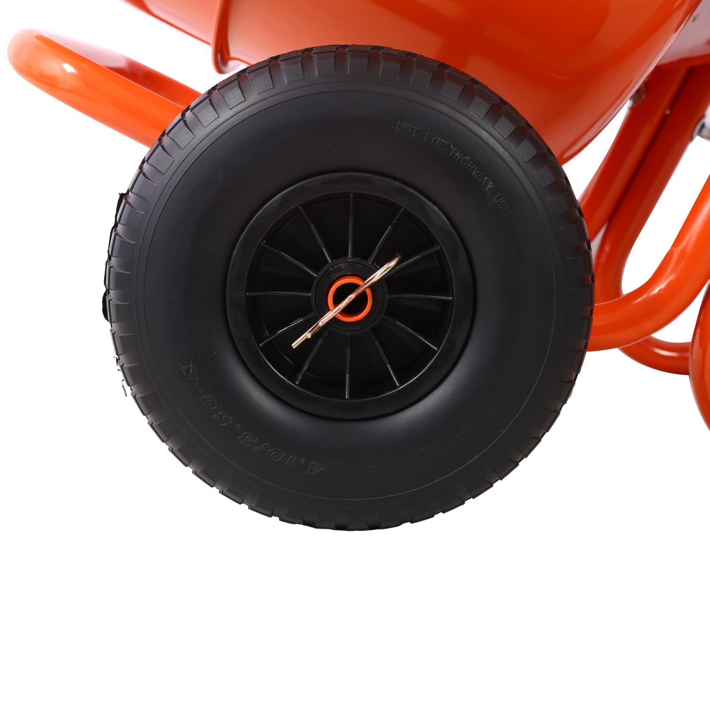 Cement Mixer 8 Cu.Ft. 224L Portable Electric Poly Drum Concrete Mixer, Heavy Duty Power Cement Mixing Machine for Mortar, Stucco and Fodder - 115V-60HZ, Orange