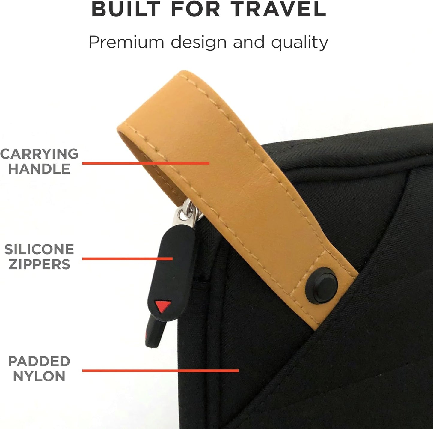 Journo Travel Cord Case Organizer For All Your Electronic Tech Gadgets - Cables, Accessories, Phones, Tablets, Hard