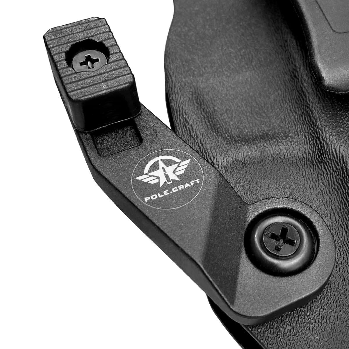 POLE.CRAFT Holster Claw Kit for IWB Kydex & Tuckable Holsters - Inside Waistband Wing Modwing - Adjustable Depth & Angle - Black, Right Hand