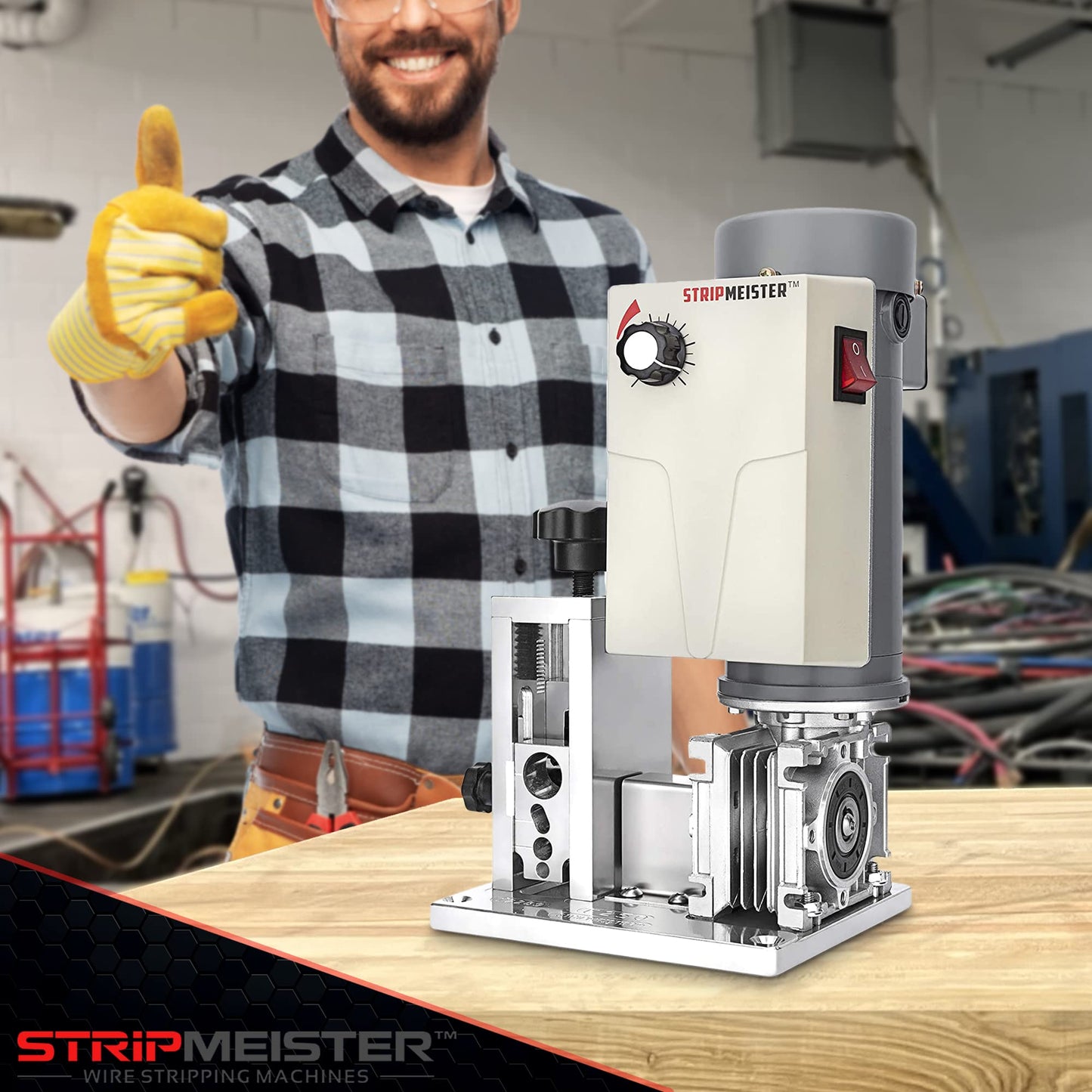 StripMeister Ultimate Wire Stripping Kit: E250 Machine & Feeder – Precision Stripping with Variable Speeds, Easy Scrap Metal Processing & Maintenance