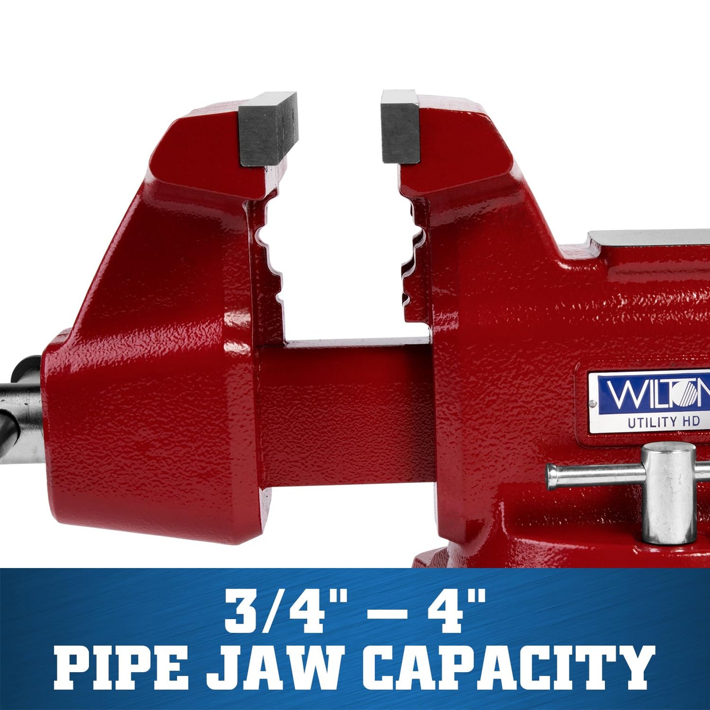 Wilton Utility HD Bench Vise, 8" Jaw Width, 8-1/2" Jaw Opening, 4-1/2" Throat (Model 648UHD)