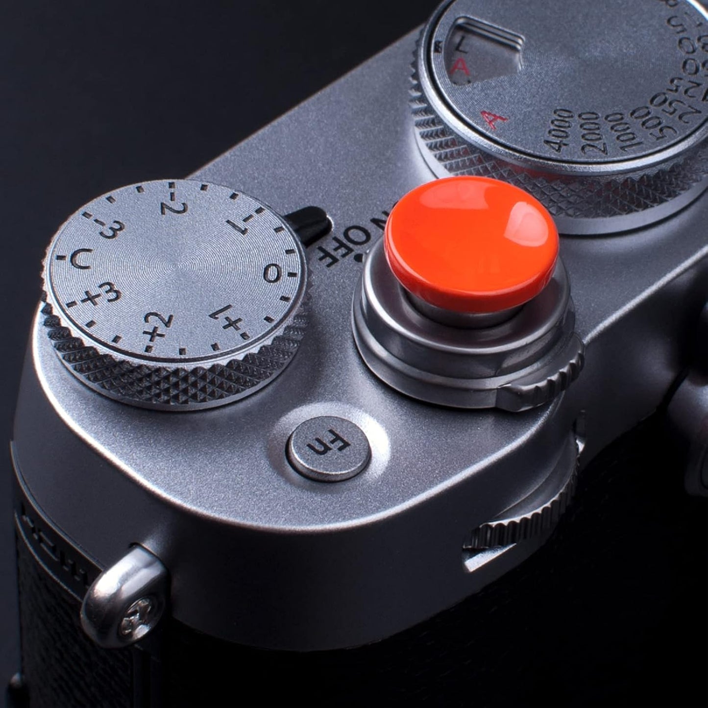 11mm 10mm Surface(2 Pack) VKO Orange Metal Soft Shutter Release Button,Delicate Camera Shutter Button Concave Convex
