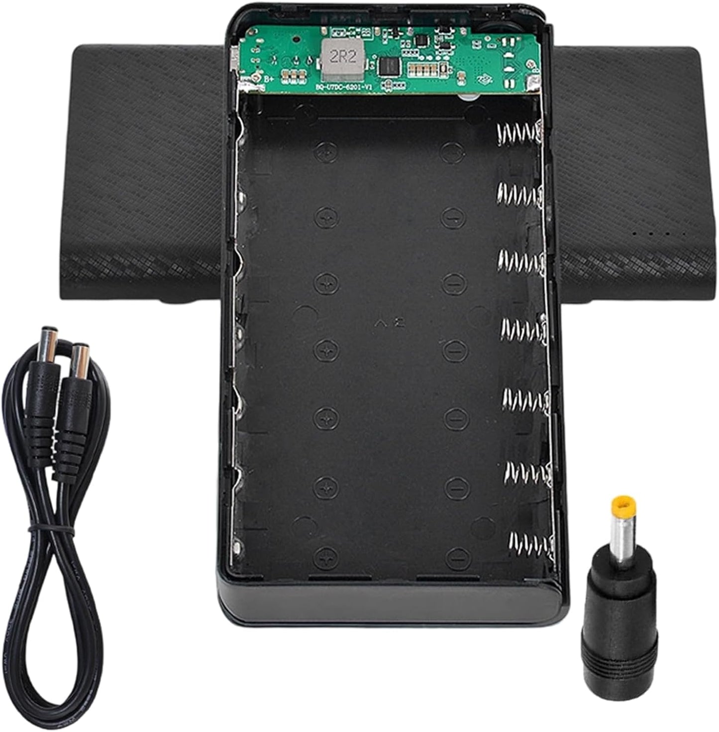 WikoNasc 18650 Set Rechargeable Battery Banks Modulars Build Fast Charging Double Ports LED Monitor ABS Texture