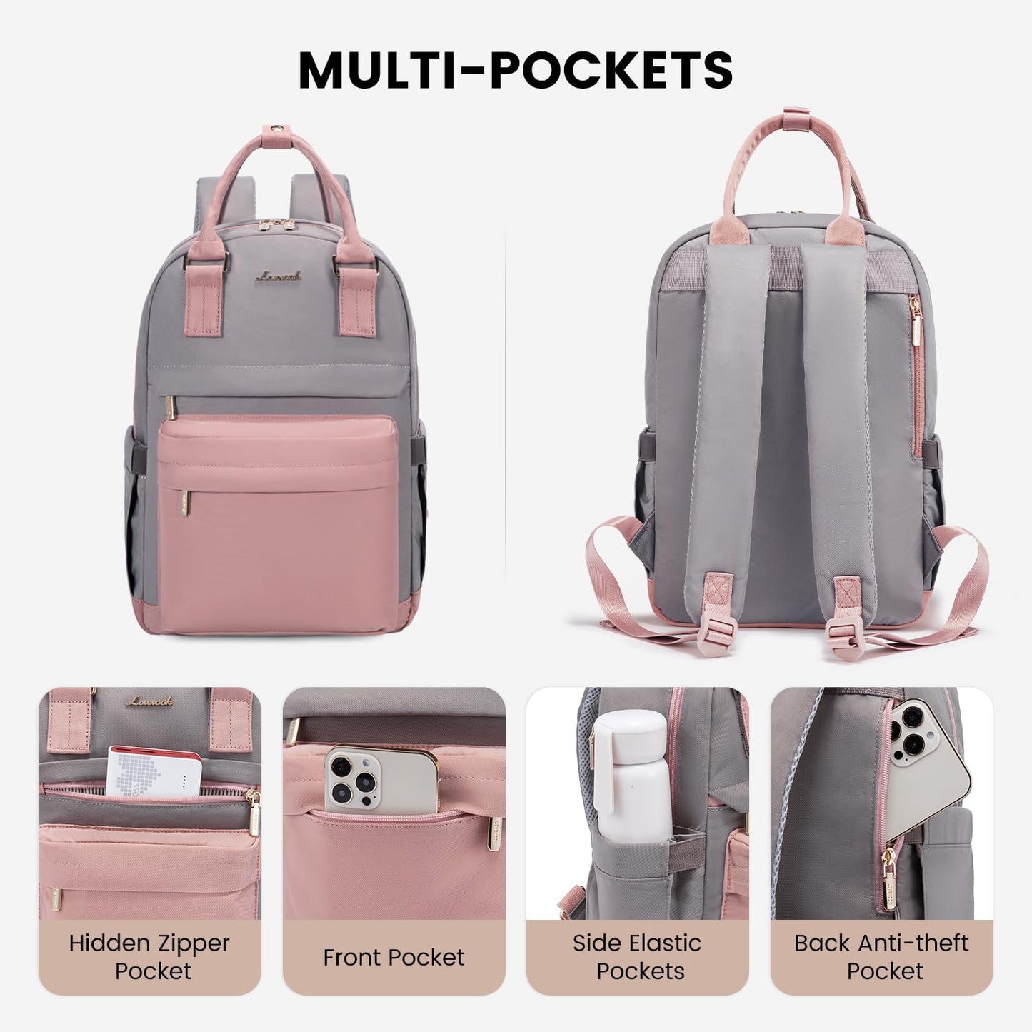 Backpack 14 Inch backpack Backpacks Daypacks LOVEVOOK purse for Women, Laptop Cute Waterproof Stylish Travel Bags