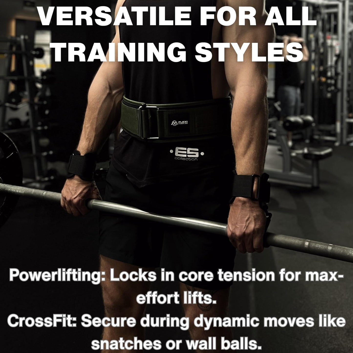 Flexi Muscles Quick Lock Weightlifting Belt - Adjustable Back Support with Metal Buckle - Ideal for Powerlifting, Cross Training, and Olympic Lifting - Durable Lifting Belt for Men & Women (Red, XL)
