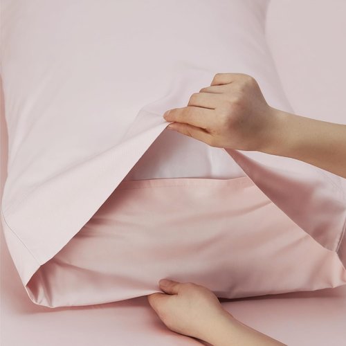 Bedsure Cooling Bed Sheets - Breathable Rayon from Bamboo | Soft & Silky Full Size, Deep Pocket Up to 16 Inches, Pink