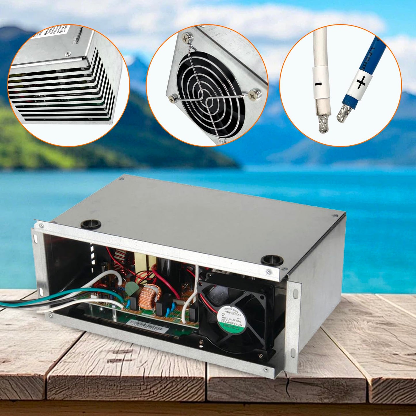Power Components 55RU RU Series 55 Amp P-arallax and MagneTek 7355 Power Centers Three Current Stage Converter/Charger