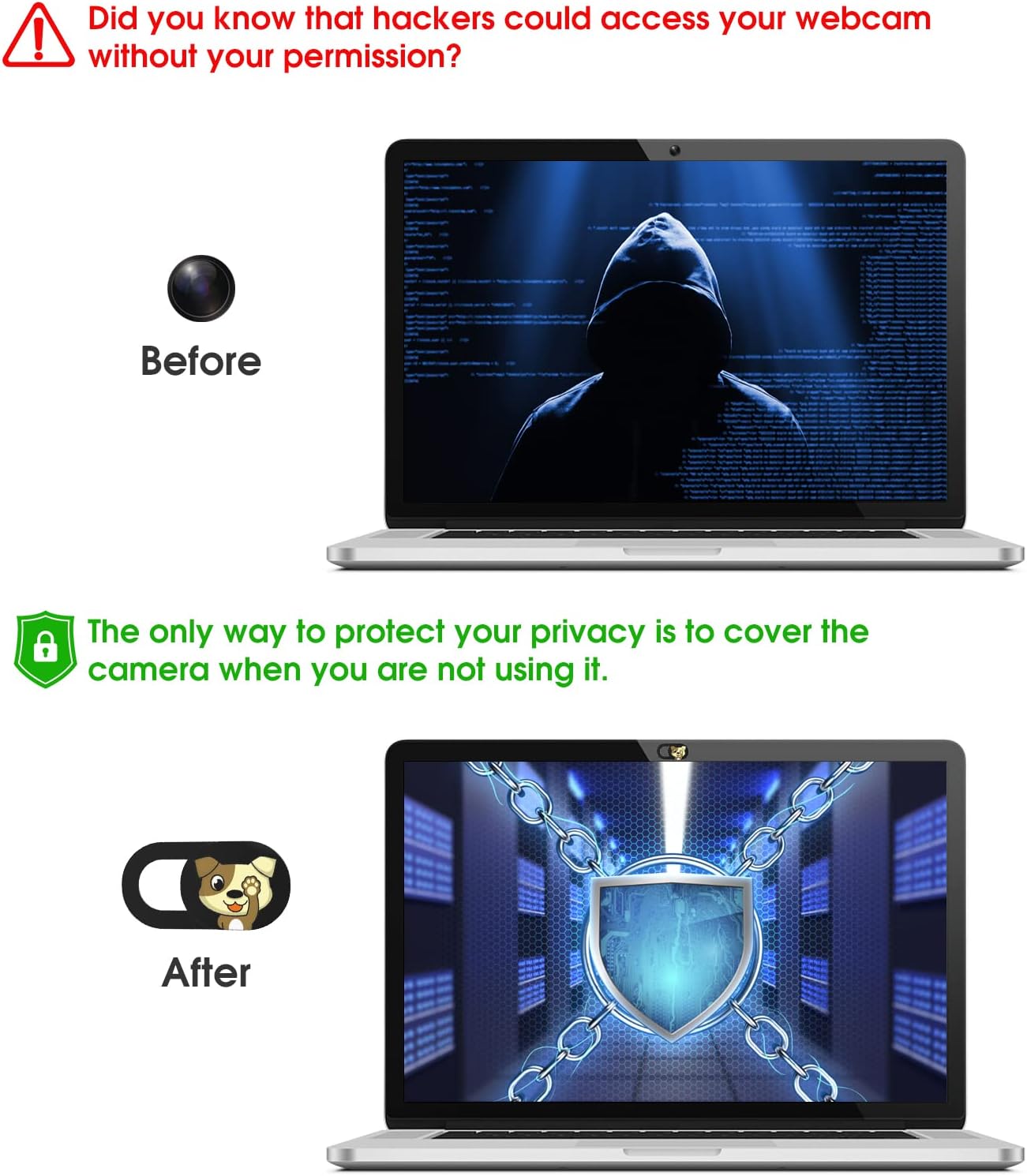 Toojcc Cute-6PCS,Ultra-Thin Laptop Camera Cover Slide Webcam Cover Compatible with Laptop,Computer,Smart