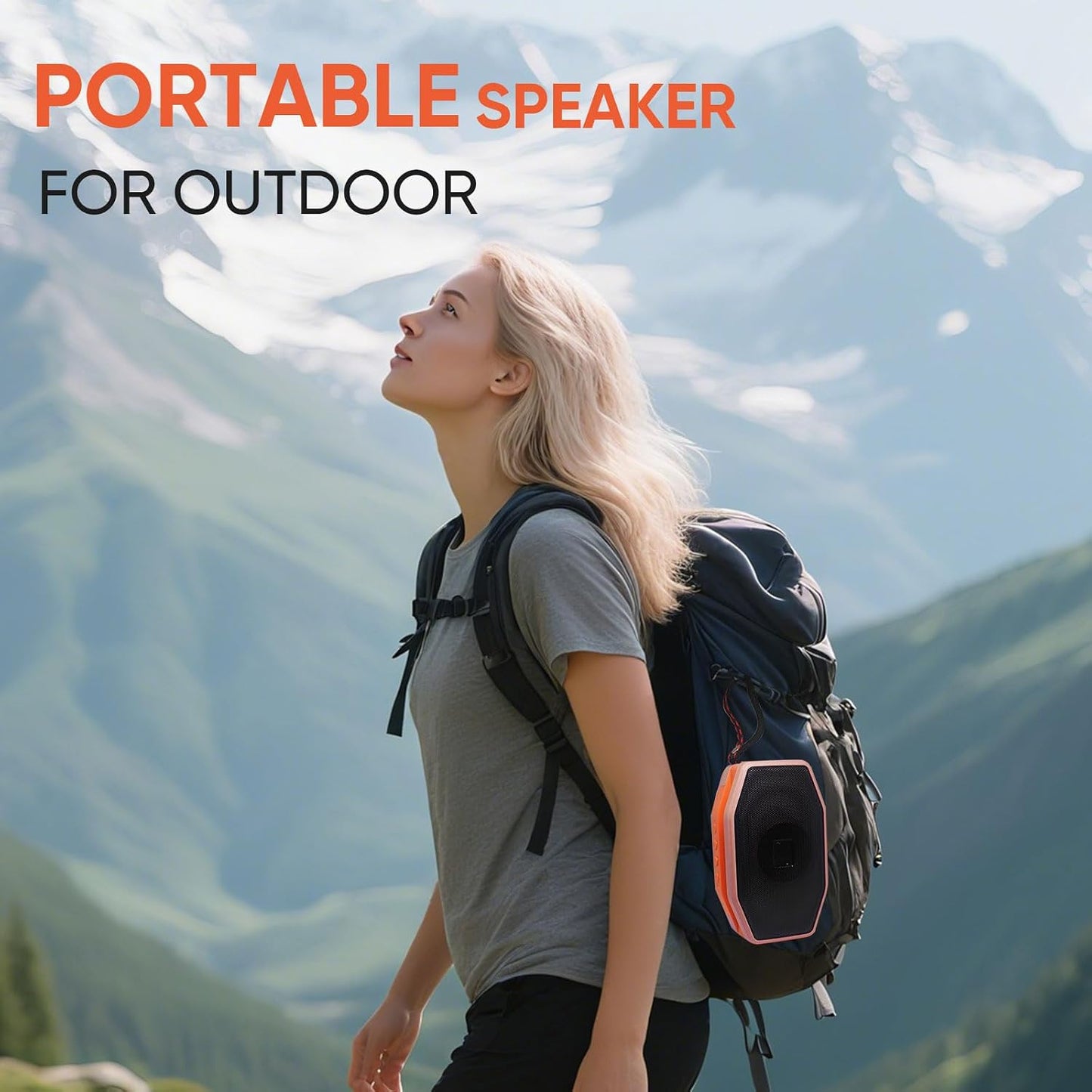 THROLX 5.3, Portable Bluetooth Speaker, Loud Volume Clear Vocals, TWS Pairing, Bluetooth TF/USB, Easy Button Control