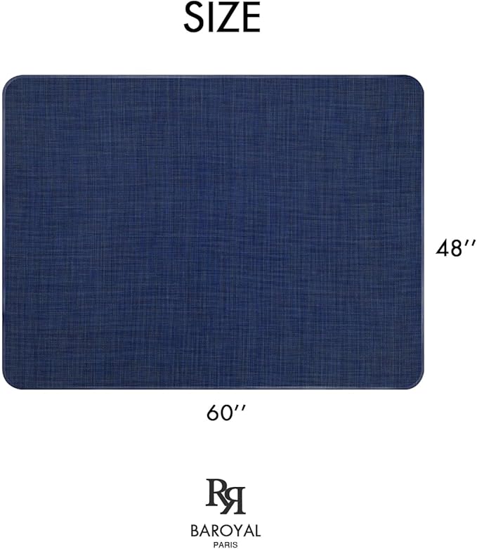 BARoyal Office Chair Mat for Hardwood Floor Under Desk Computer Rolling Chair Mat for Wood/Tile Floor Non-Slip Heavy Duty Desk Rug PVC Plastic Hard Floor Protector 48" x 60"(Indigo)