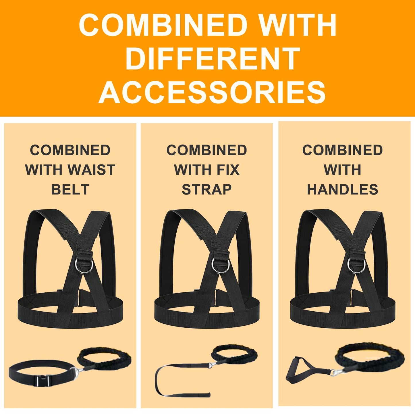 Ycendelion Resistance Band Training Equipment, Sled Shoulder Belt Help to Improve Strength Agility Power Speed Suit for Football Basketball Baseball Running Volleyball