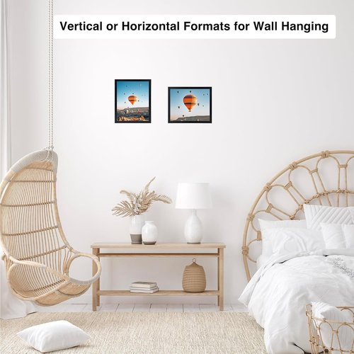 JCJMY 4x5 Black Picture Frame - Versatile Wall Hanging or Tabletop Display with Shatter-Resistant Plexiglass