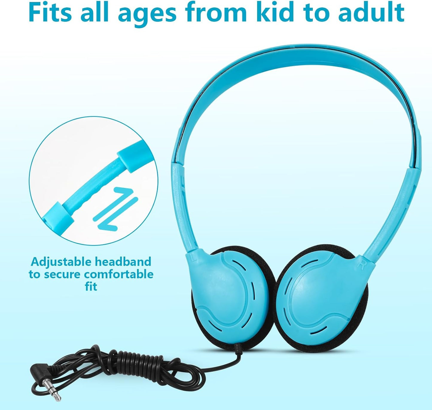 15 Pack 3.5 mm (10 Kids Headphones Bulk for School Classroom Wired Headphones for Kids Students Children Boys Girls