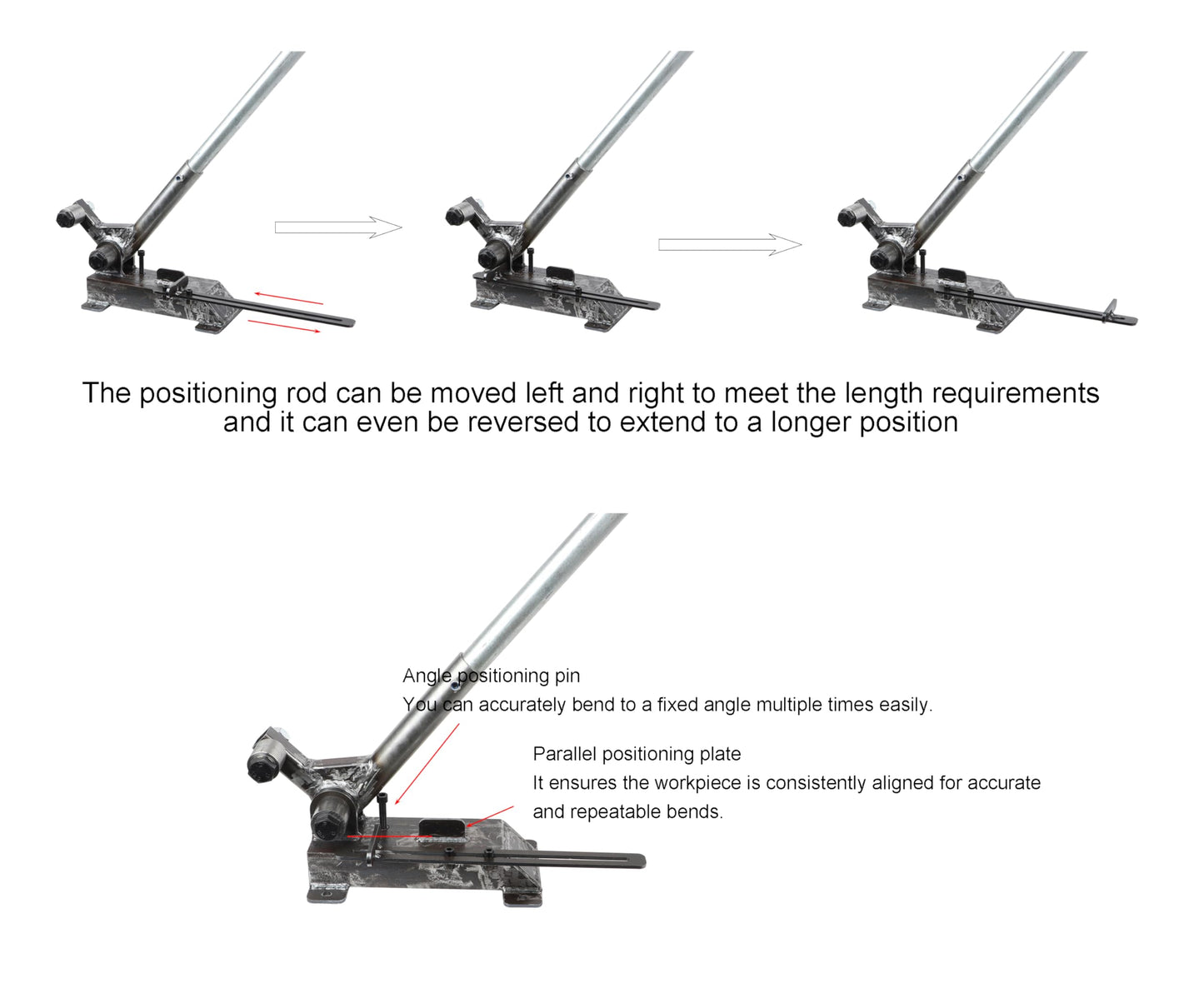 ‌Vertical Metal Rod & Scroll Bender Tool - Bending Machine for 14-17mm Rebar, ‌Precision Positioning Designed for Small-batch Handmade Production