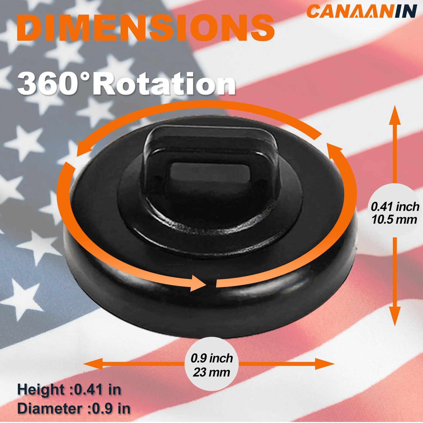 CANAANIN Magnet Zip Tie Mount Clips Magnetic Zip Ties Mount Base Holder Strong Wire Cable Holder Mount Wire Clips Management for Home Office Marine Electrical Wiring (D23 10Pcs)