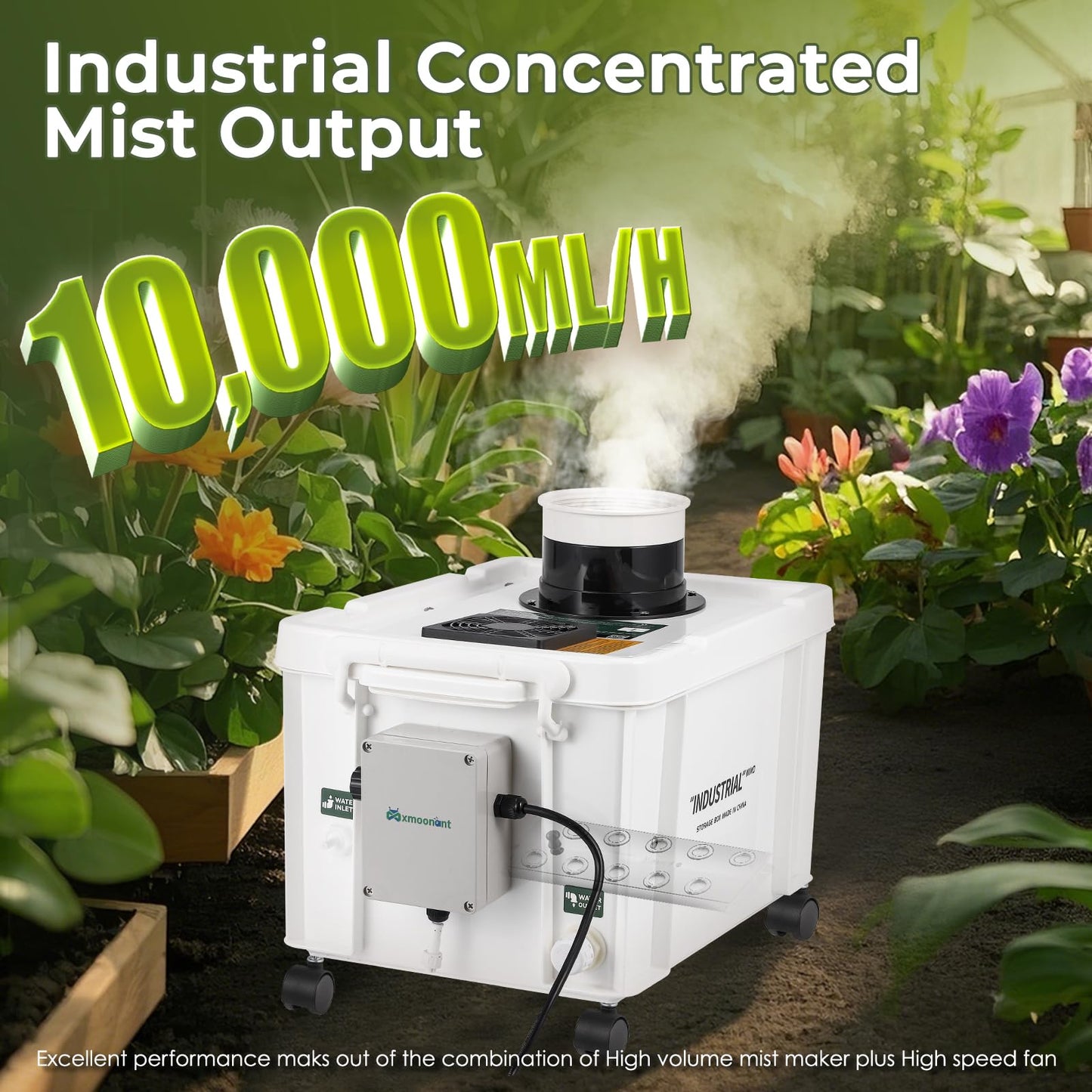 Mxmoonant 10kg/H Ultrasonic Mist Maker DIY Humidifier Kit, Adjustable Mist Volume | Automatic Water Filling | Humidity Controller Cool Mist Humidifier for Mushroom Growing, Greenhouses 110V