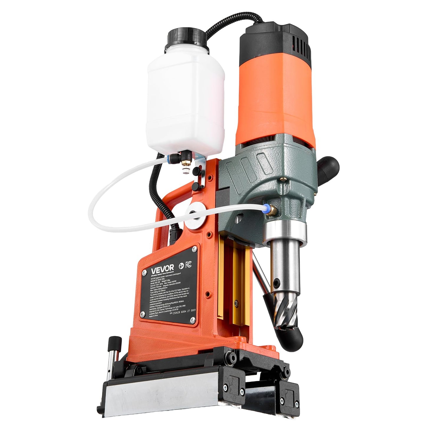 VEVOR Magnetic Drill Press, 1400 W, 2 inch Boring Diameter, 0-750 RPM Speed, Reversible Direction, Mag Drill Press with 6 Core Bits, Electric Drilling Machine for Industrial and Home Improvement
