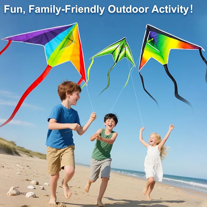 Easy to Fly Kites for Kids Ages 4-8 8-12 & Adults, Beach Flying Toys Butterfly Kite with Handle and Kites String, Great for Outdoor Activities & Family Trip Easter Gifts