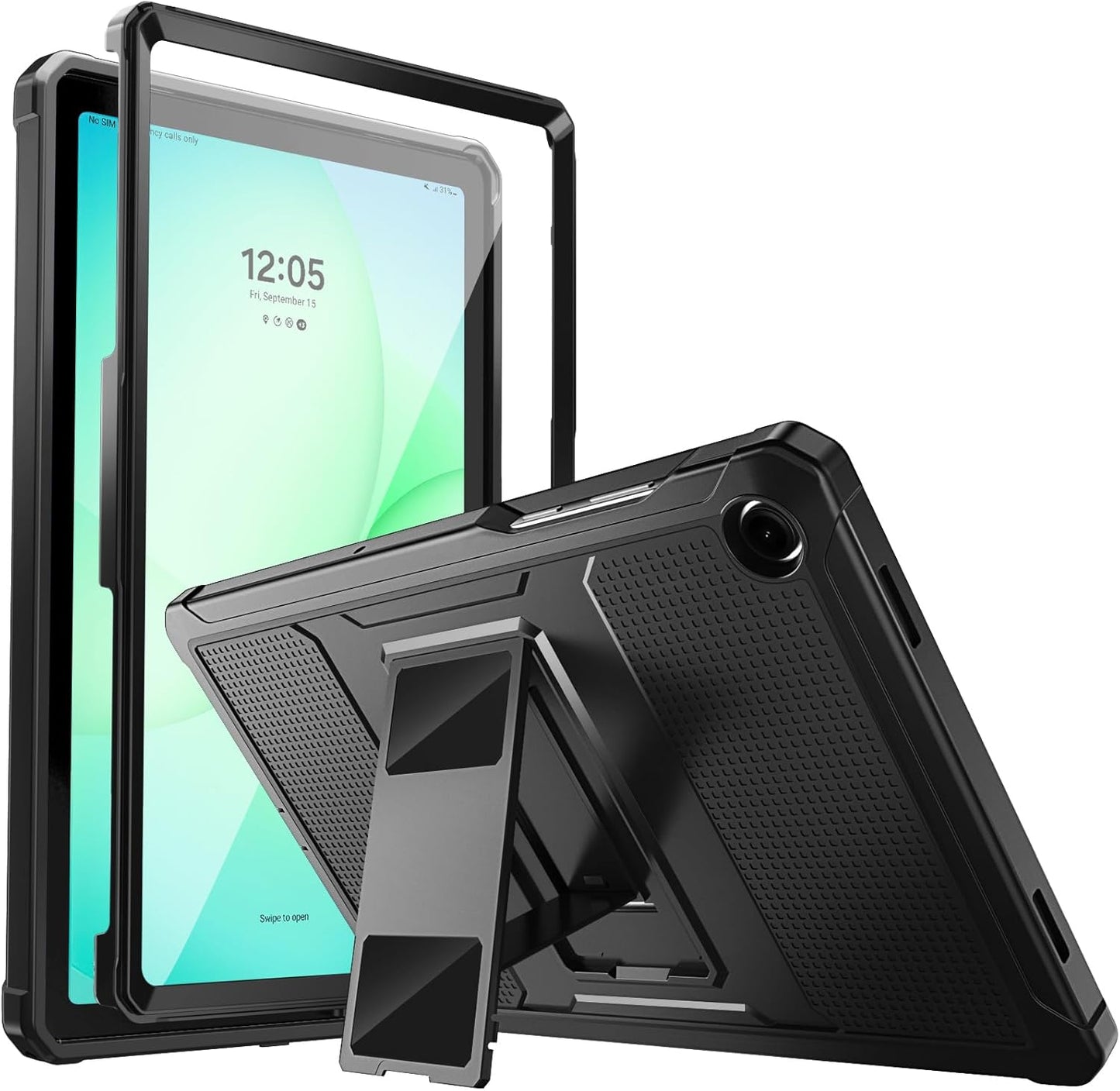 MoKo A11+ A9 11-Inch 2026/2024, A11+/ A9+ Case Fit Samsung Galaxy Tab Plus/ Plus Shockproof Full Body Rugged Stand Back
