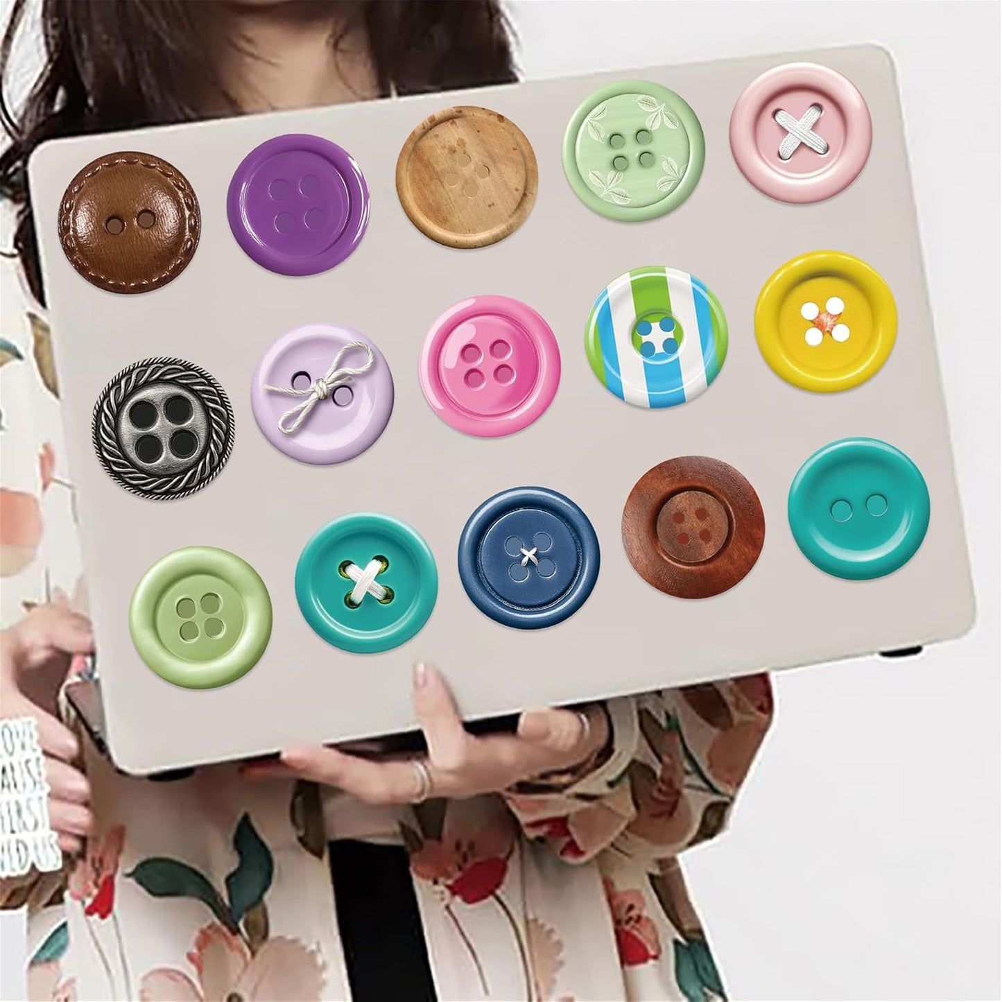 DERCMD Stickers,50PCS Button Laptop Decals Gift Toddlers Teens Girls Cute Cool Kawaii Tools Decorations DIY,Stickers