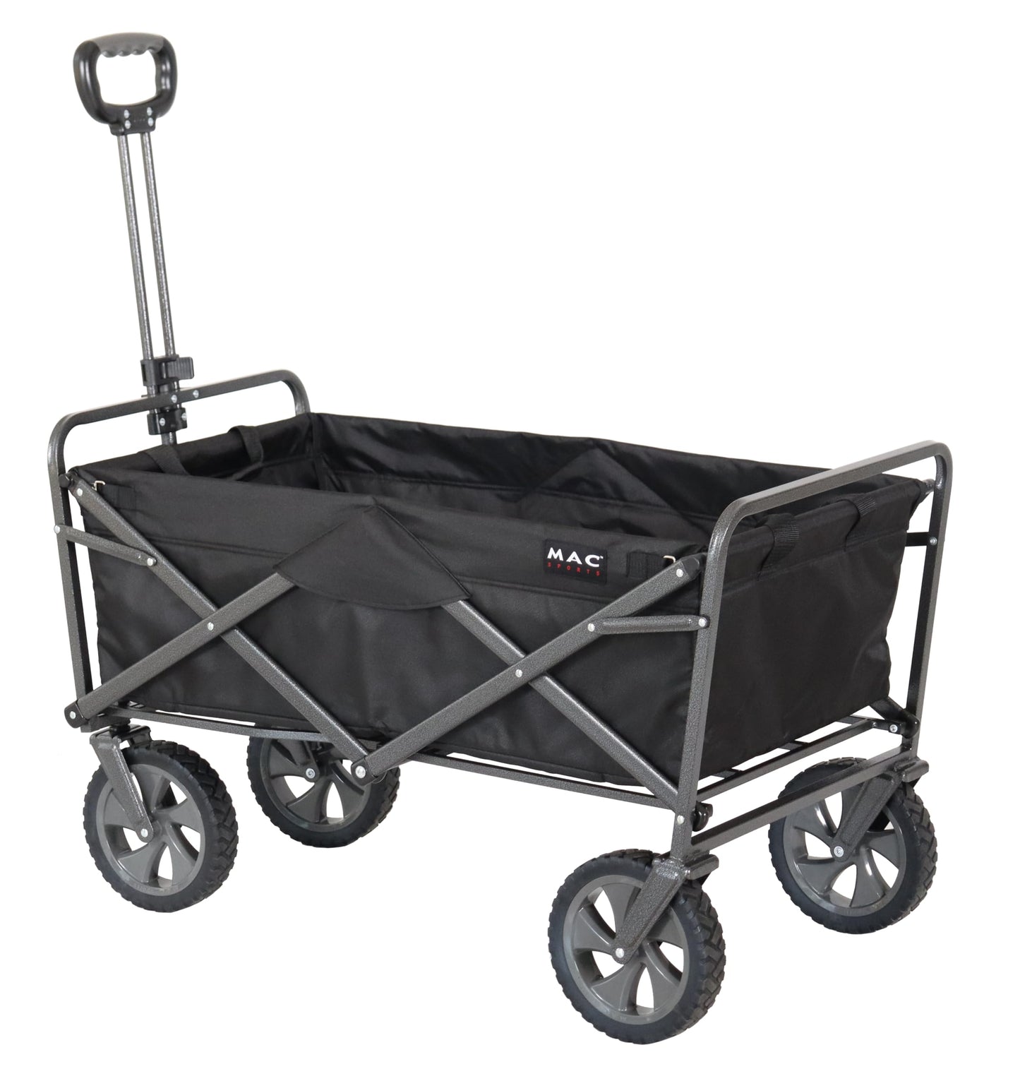 Mac Sports Collapsible Folding Outdoor Utility Wagon, Black