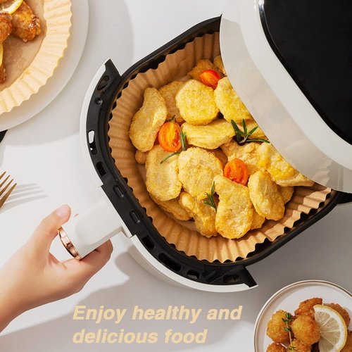 Air Fryer Liners | 100-Pack Non-Stick Parchment Paper for Easy Cleanup - Fits Most 3-10 QT Air Fryers