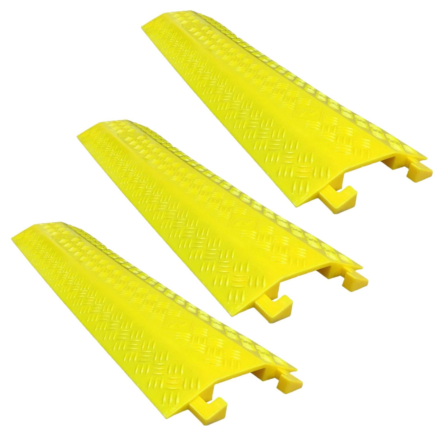 EZ Runner PVC Drop Over Cable Ramp - Single Channel - Yellow (Pack of 3)
