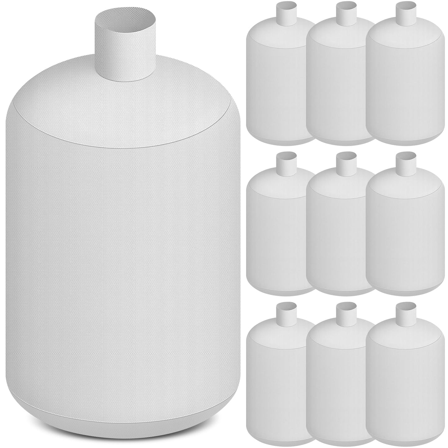 Pangda 10 Pack Insulation Removal Vacuum Bag Bulk 6 x 4 ft Heavy Duty Attic Low Dust Bag Holds 75 Cubic ft 400 Lbs Compatible with Insulation Hoses Easy-fill Spout & Lowest Dust Filter (White)