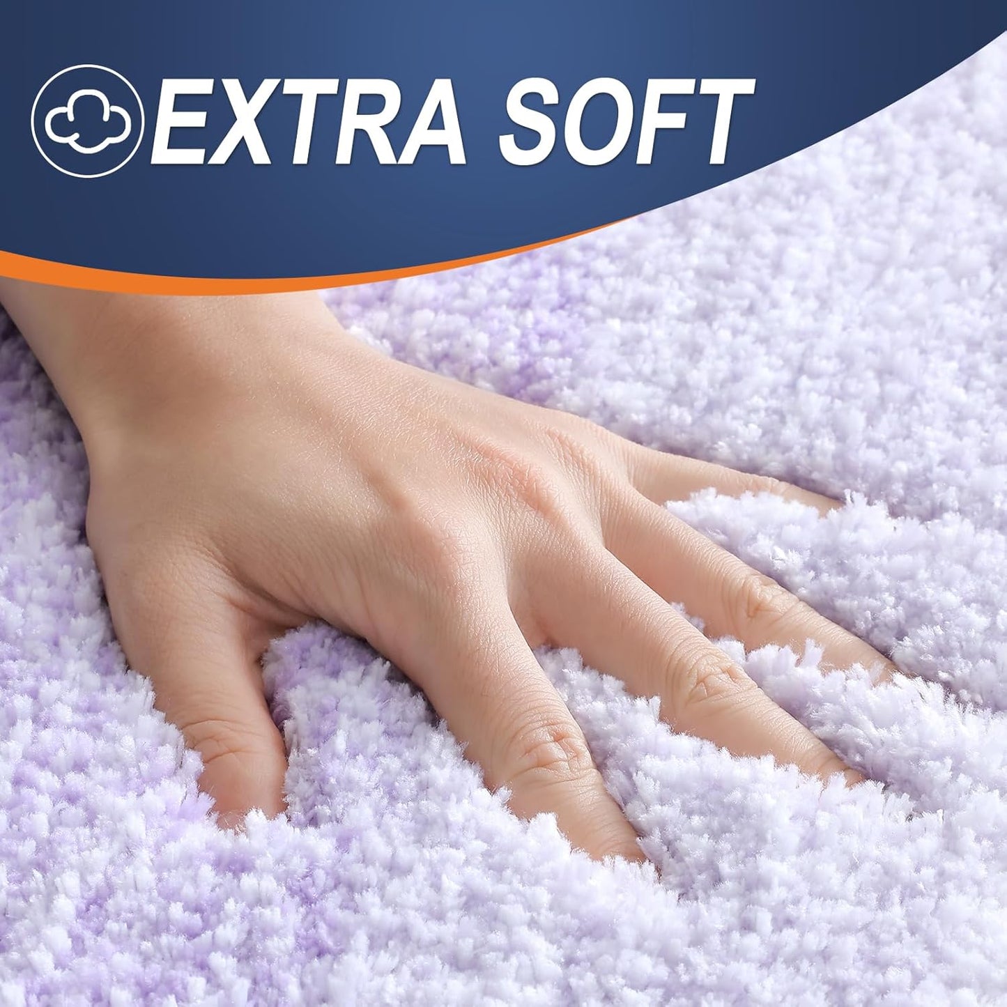 OLANLY Bath Rug Mat - Extra Soft Microfiber, Quick Dry & Machine Washable | 36x24, Light Purple