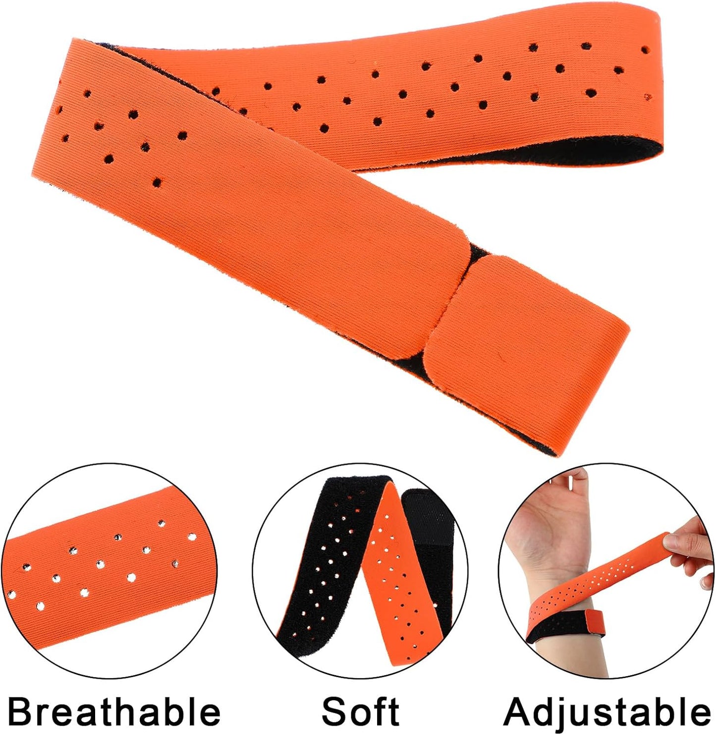 4 Adjustable(0.8 14.2 Inch,Orange) Oudain Pcs Heart Rate Monitor Replacement Strap Band, Soft Heart Rate Monitor