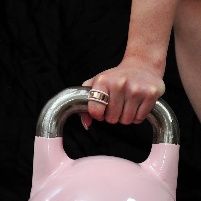 Rinfit Smart Ring Protector - Silicone Ring Enhancer for Active Lifestyle and Gym - StyleFit U.S. Design Patent - Pink, Size 13